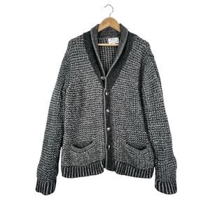 Rag & Bone Target Wool Blend Gray Chunky Knit Grandpa Men's Oversized Cardigan L